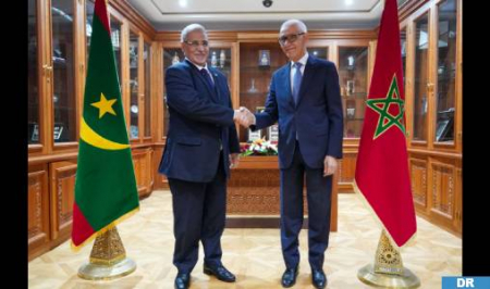 السيد الطالبي العلمي يتباحث مع رئيس الجمعية الوطنية بالجمهورية الإسلامية الموريتانية