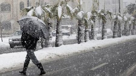أمطار رعدية وتساقطات ثلجية متوقعة بعدد من مناطق المملكة