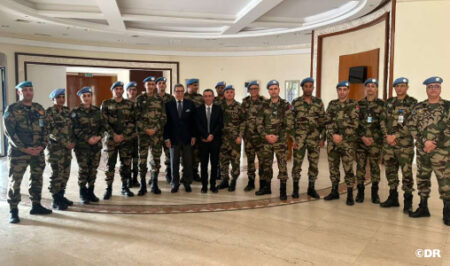 هلال يشيد بالتجريدة المغربية بإفريقيا الوسطى