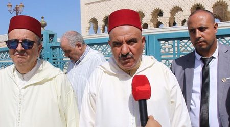 وفد رفيع المستوى برئاسة نقيب الشرفاء الأدارسة يترحم على روحي جلالتي المغفور لهما محمد الخامس والحسن الثاني
