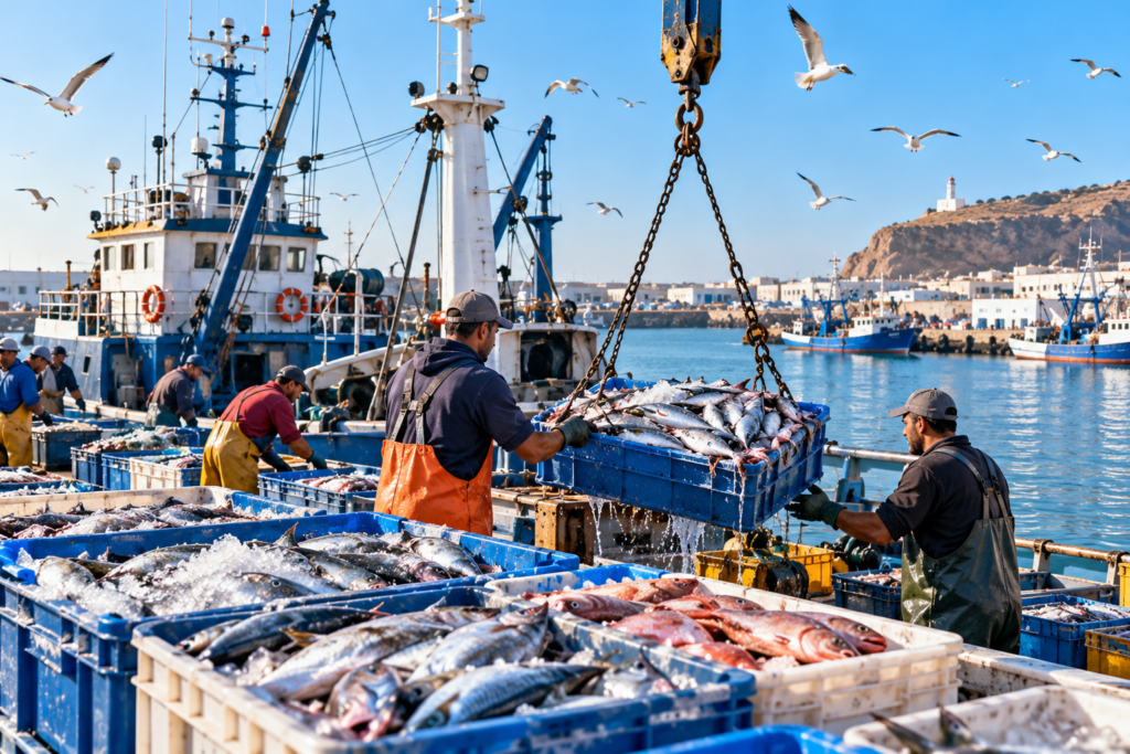 ارتفاع مفرغات الصيد البحري بميناء لمهيريز بـ42%