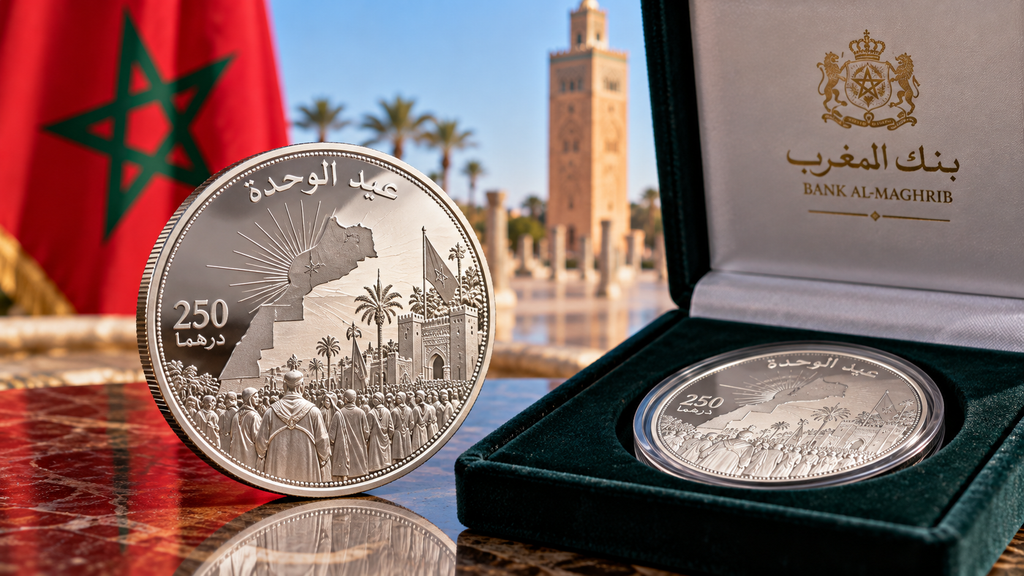 بنك المغرب يصدر قطعة نقدية تذكارية من فئة 250 درهما
