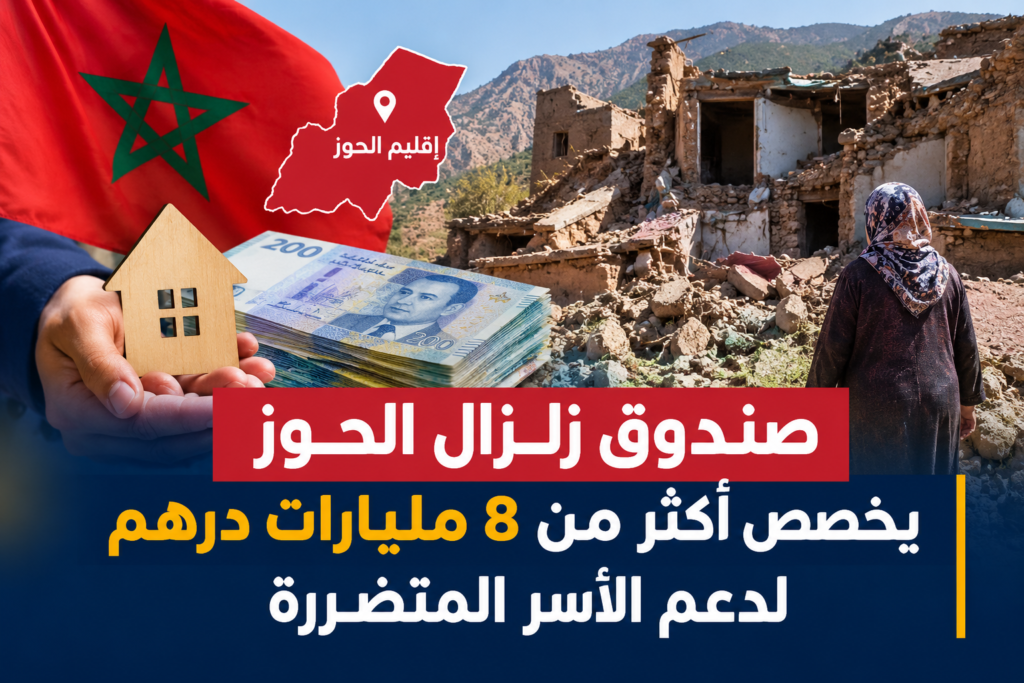 صندوق زلزال الحوز يخصص أكثر من 8 مليارات درهم لدعم الأسر المتضررة صندوق زلزال الحوز يخصص أكثر من 8 مليارات درهم لدعم الأسر المتضررة