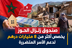 صندوق زلزال الحوز يخصص أكثر من 8 مليارات درهم لدعم الأسر المتضررة